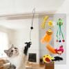 Zwaaiend Interactief Katten Speeltje Elastisch Touw Katten Prikkel Zelfspeel Katten Speeltje met Veren Bel voor Binnenkatten Alleen Spelen En Jachtinstinct
