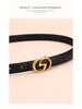 Women's Angola Red Genuine Leather Waist Belt - Fashionable, Versatile, and High-End Cowhide Accessory for Suits and Coats