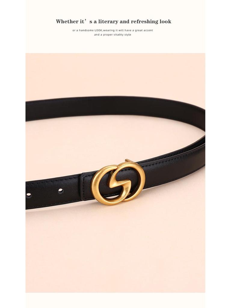 Women's Angola Red Genuine Leather Waist Belt - Fashionable, Versatile, and High-End Cowhide Accessory for Suits and Coats