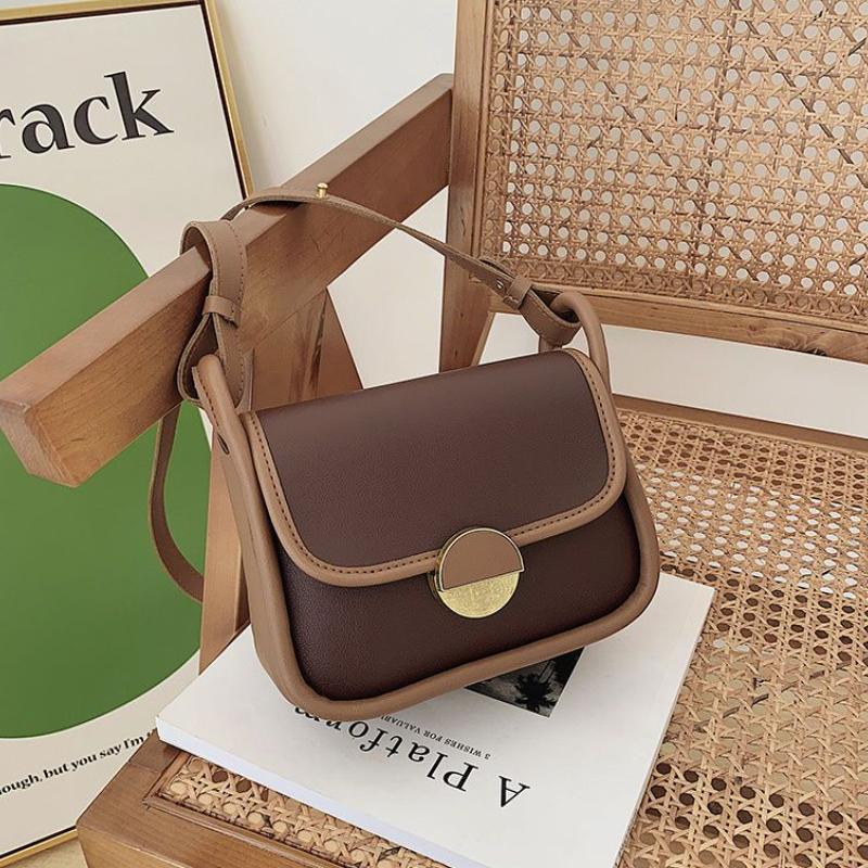 WTEMPO Brand Niche Senior Women's Underarm Bag Fashion Retro Contrast Color Small Square Bag Versatile Ins Shoulder Messenger Bags