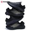 Baasploa men's hiking shoes, rotary buckle outdoor sports shoes, men's comfortable soft-soled casual walking shoes, anti-slip warm shoes