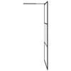VidaXL Shower Wall Bathtub Partition Bathroom Accessory Shower Partition Home Interior 115x195 Cm Glass 151879