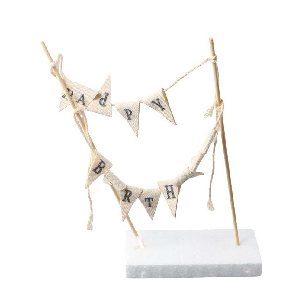 Cupcake Cake Flag Bunting Pennant Happy Birthday Banner Party Supplies Cake Decoration Cake Topper