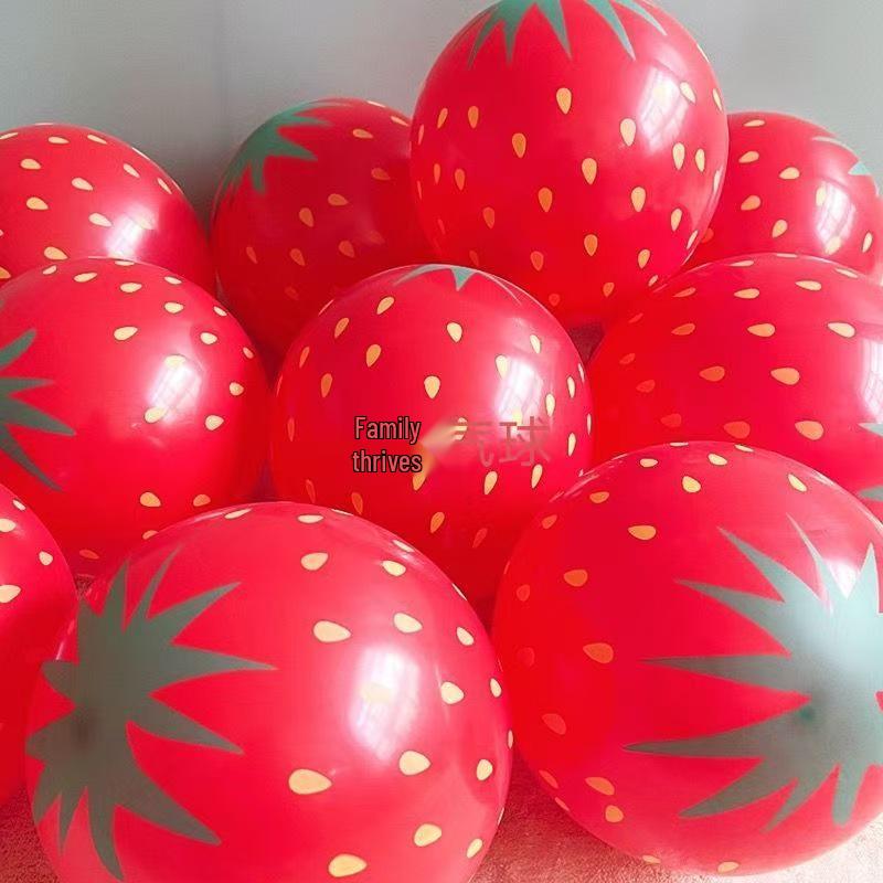 12 Fruit-Themed Strawberry & Watermelon Balloons for Children s Birthday Party Decorations