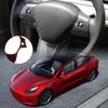 ABS Carbon Fiber Car Steering Wheel Buttons Panel Sticker Trim Cover for Tesla Model 3 2016-2025 Model Y 2019-2025 Accessories