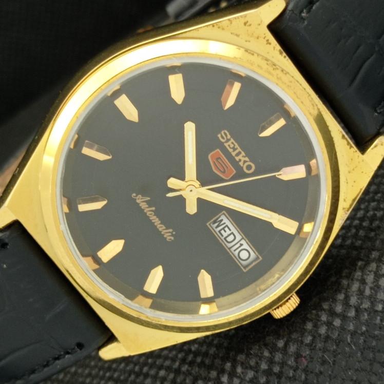 

ВОССТАНОВЛЕННЫЕ ВИНТАЖНЫЕ SEIKO 5 AUTO 6309A ЯПОНИЯ МУЖСКИЕ ЧАСЫ D/D ЧЕРНЫЕ 593c-a314898-2 SKU593c-a314898