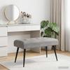 Button Tufted Bench Light Gray 80 x 40 x 46 cm Velvet