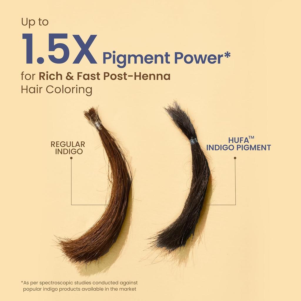 Nat Habit Organic Indigo Powder For Natural Black Hair Color HUFA Technology Chemical Free Deep Conditioning 170g Pack Of 1