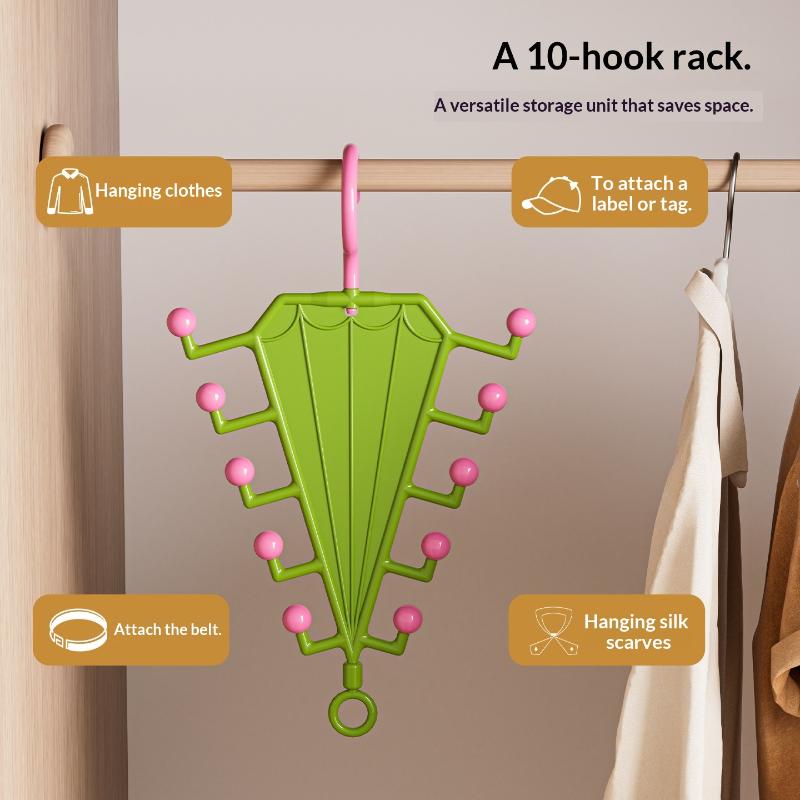 V-shaped Double-sided Storage Rack Multifunctional Closet Hanger Space Saving For Clothes Hats Belts Scarves Coat Rack