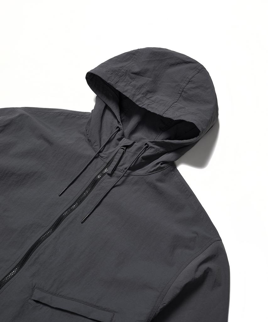 Soundslife Hard Shell Windbreaker Jacket Charcoal