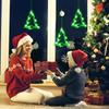 3Pcs LED Christmas Window Lights Silhouette Tree Decoration with Suction Cups Battery Powered Decorative Lights for Glass Wall
