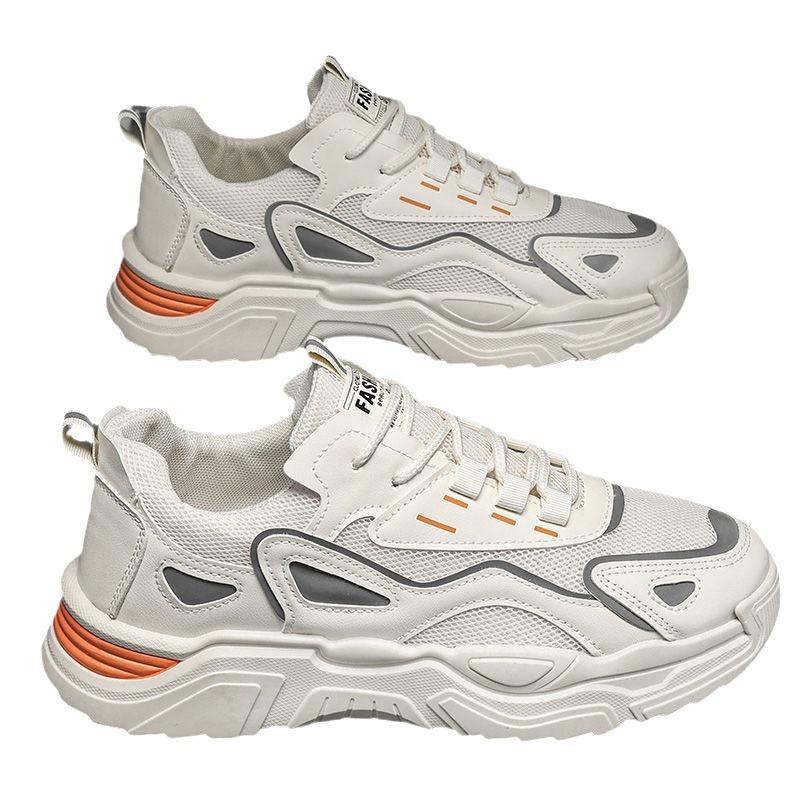 Herrenschuhe neuer Trend Sommer atmungsaktive Sport-Freizeitschuhe Laufen vielseitig Student Mesh erhöhende Schuhe