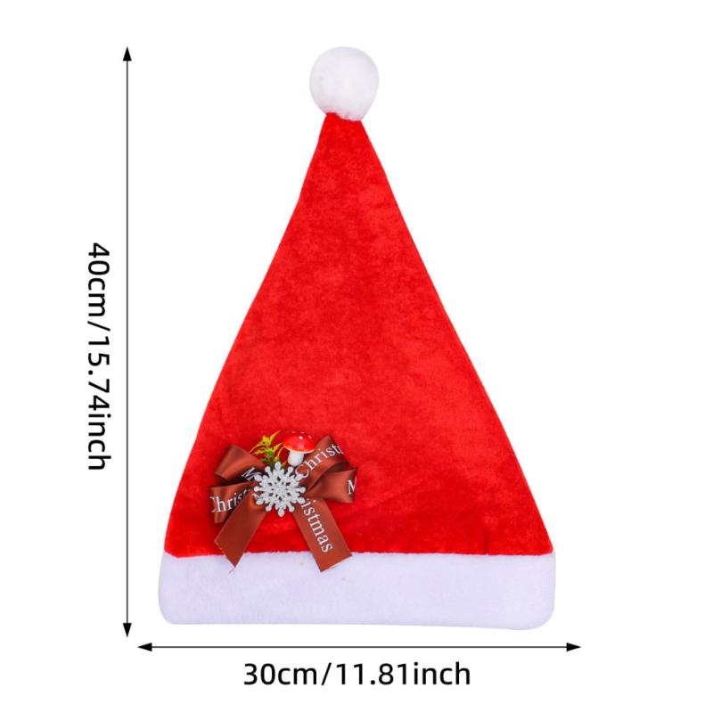Red Santa Hat Christmas Ornaments Santa Claus Party Hat Warm And Comfortable Adult Christmas Hat Bulk