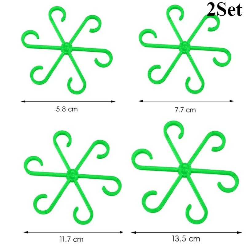 1/2/3Sets Reusable Plant Stem Folding Frame Garden Tools No Stake Trellis Plant Stem Support Support Branches Stem Organizer