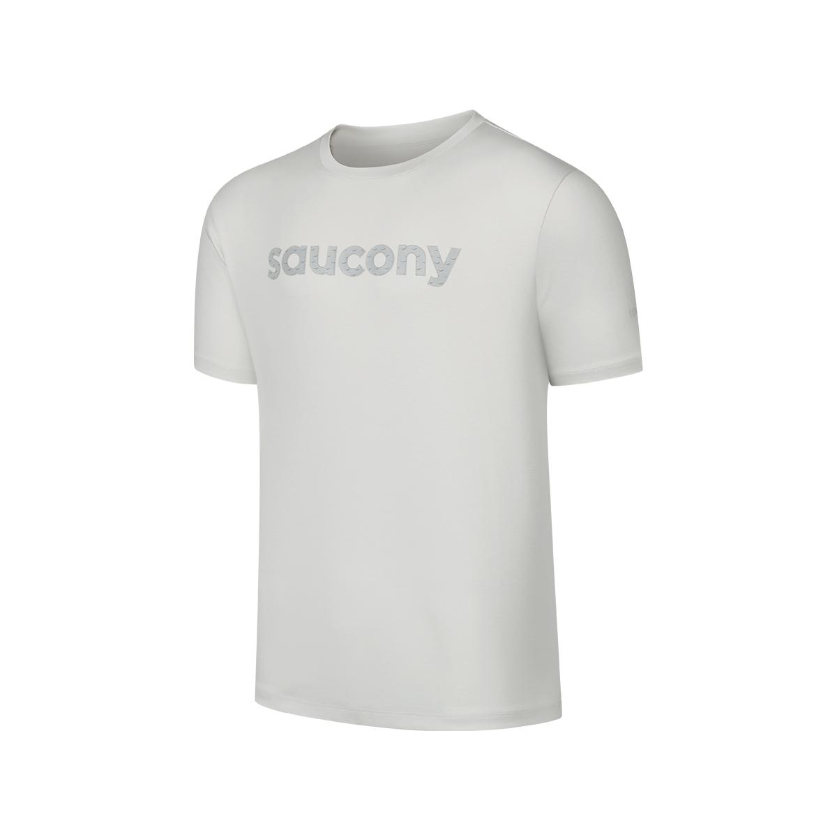 Saucony SS25 Urban Lifestyle Series Pullover Letter Minimalist Short Sleeve T-Shirt Men Tops Fog-Gray SA2259ST02C-GR017 S 6396₽