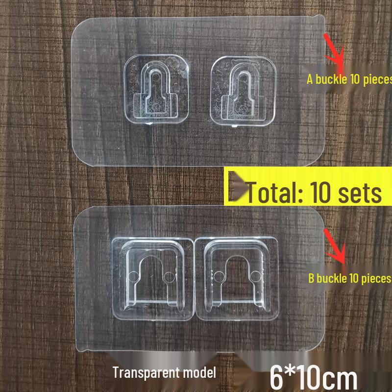 Wall-Mount Power Strip Holder: Strong Adhesive, No-Punch, Double-Sided Velcro Fastener for Routers and Sockets