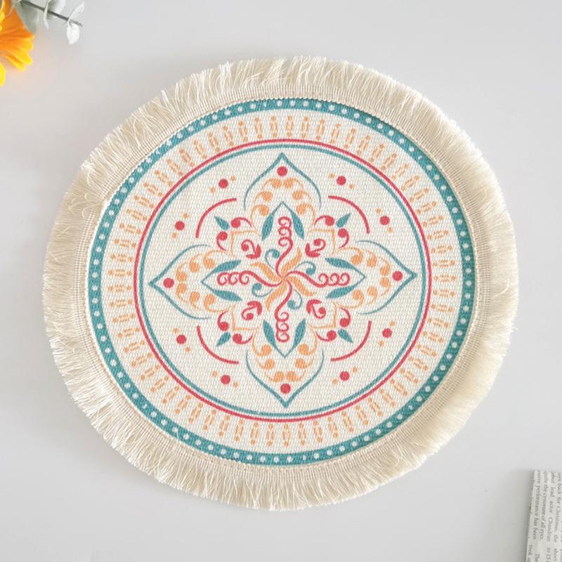 

Простые ручные джутовые подставки для столовых приборов в стиле Ins, декоративные подставки из хлопка и льна в стиле ретро