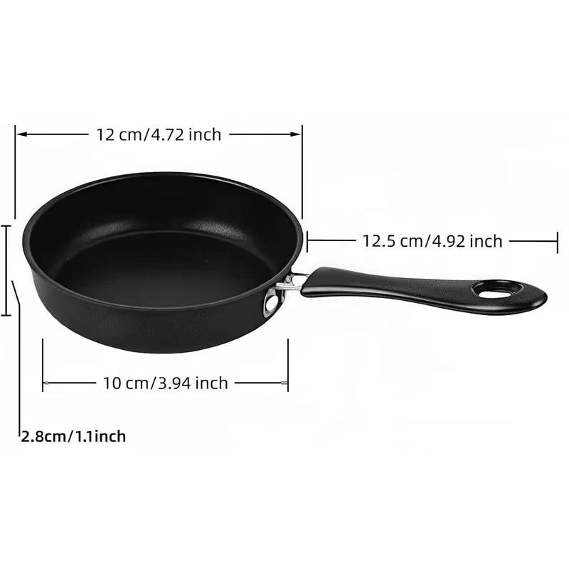 1pc Frying Egg Skillet Pot Mini Non Stick Pan Cooking Steak Ham Egg Dumpling Round Breakfast Small Fry Egg Pans Kitchen Tools