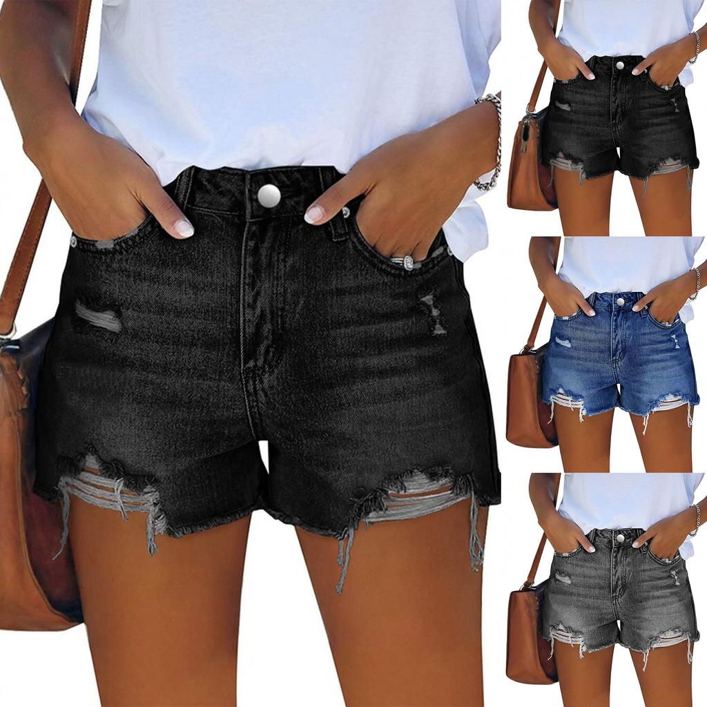 Women's Denim Classic Versatile High Waist Fashionable Shorts
