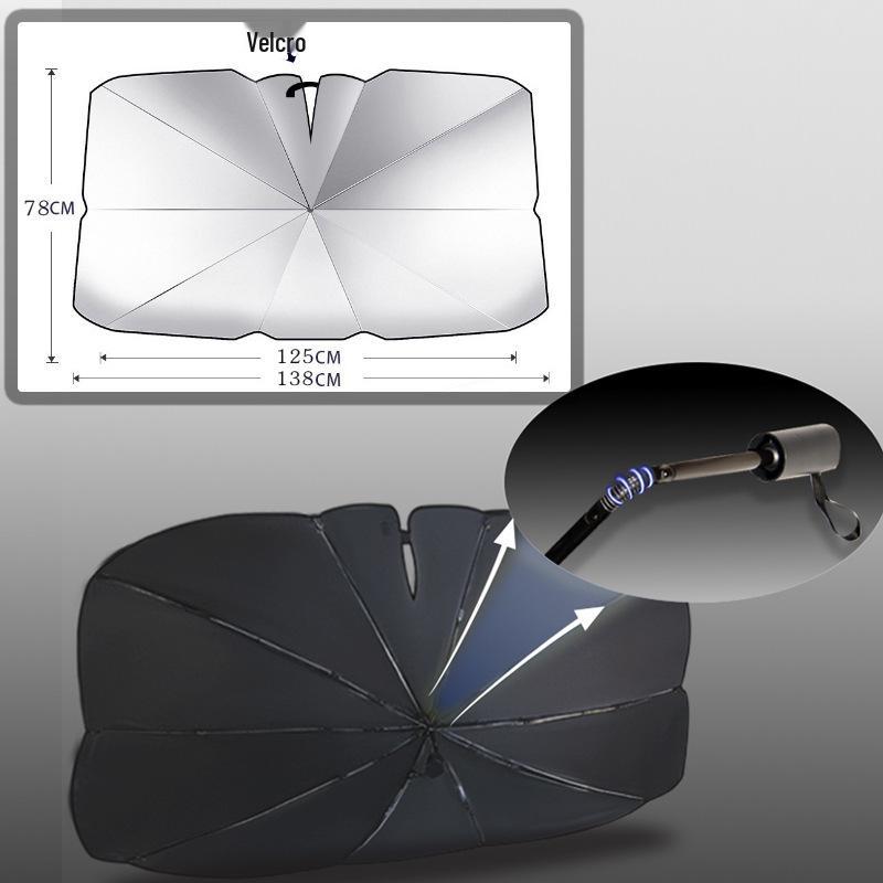 Foldable Car Windshield Sunshade - Heat Insulation & Sun Protection Curtain