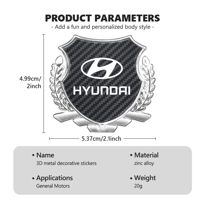 3D Metal Car Styling Sticker Emblem Badge Decals Accessories For Hyundai Genesis Azera GDI i10 i20 i30 i40 ix20 ix35 Accent XX2
