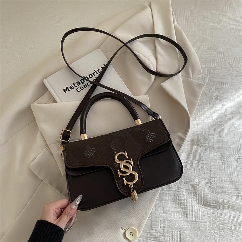 Trend Retro Small Bag Women's Winter New Fashion Casual Popular Messenger Bag Texture Portable Small Square Bag
