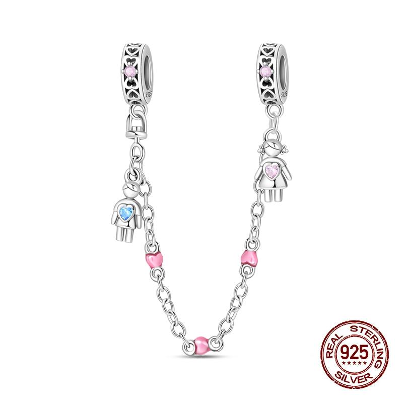 New Copper Charms Beads Pendant Pink Bouquet Love Wedding Proposal Charm For Women Bracelet Engagement Jewelry Gift