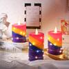 LED Candle Light String Remote Control Fire-Free Rainbow Gradient Dancing Flame Paraffin Wax Durable Home Christmas Halloween