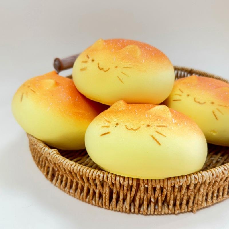 Soft Squishy Totoro Bread Fidgets Toys Cute Kitty Bread Venting Squeeze Toy Relieve Anxiety Anti Stress Toy for Adults Gift