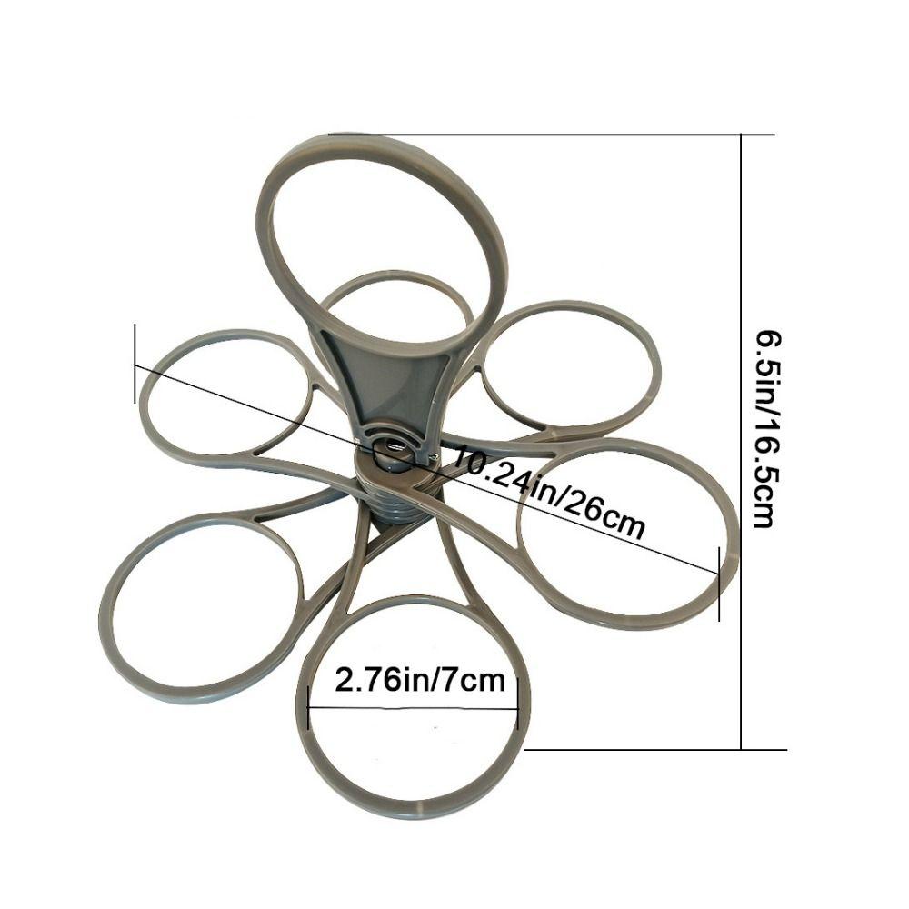 2Pcs Plastic Coffee Cup Holder Handheld Coffee Cup Carrier Holder 6 Cup Glass Carousel Holder  Bar