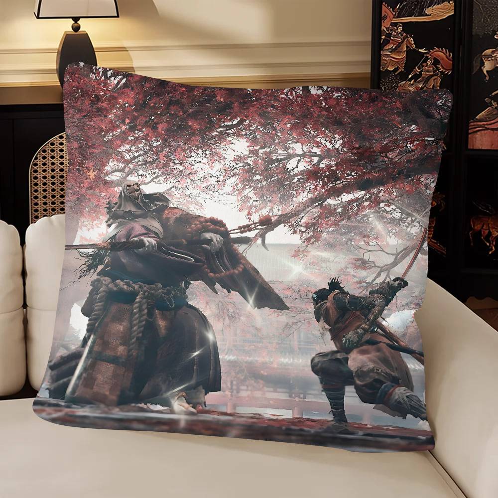 Game SSekiro Shadows Die Twice Pillow Case Fashion Square Pillowcase Bedroom Sofa Room Ins Decoration Leisure