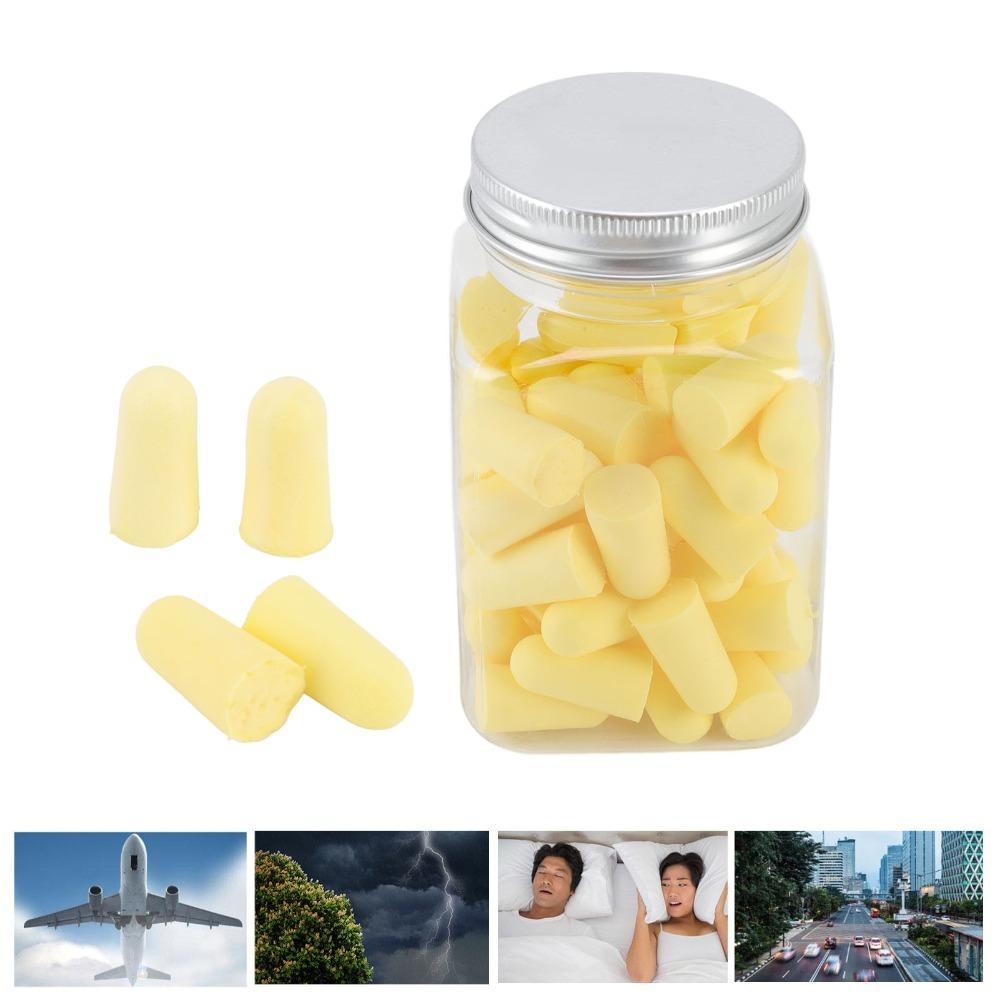 60Pcs Yellow, Blue Washable Noise Reduction Earplugs Travel airplane train noise blocking жёлтый