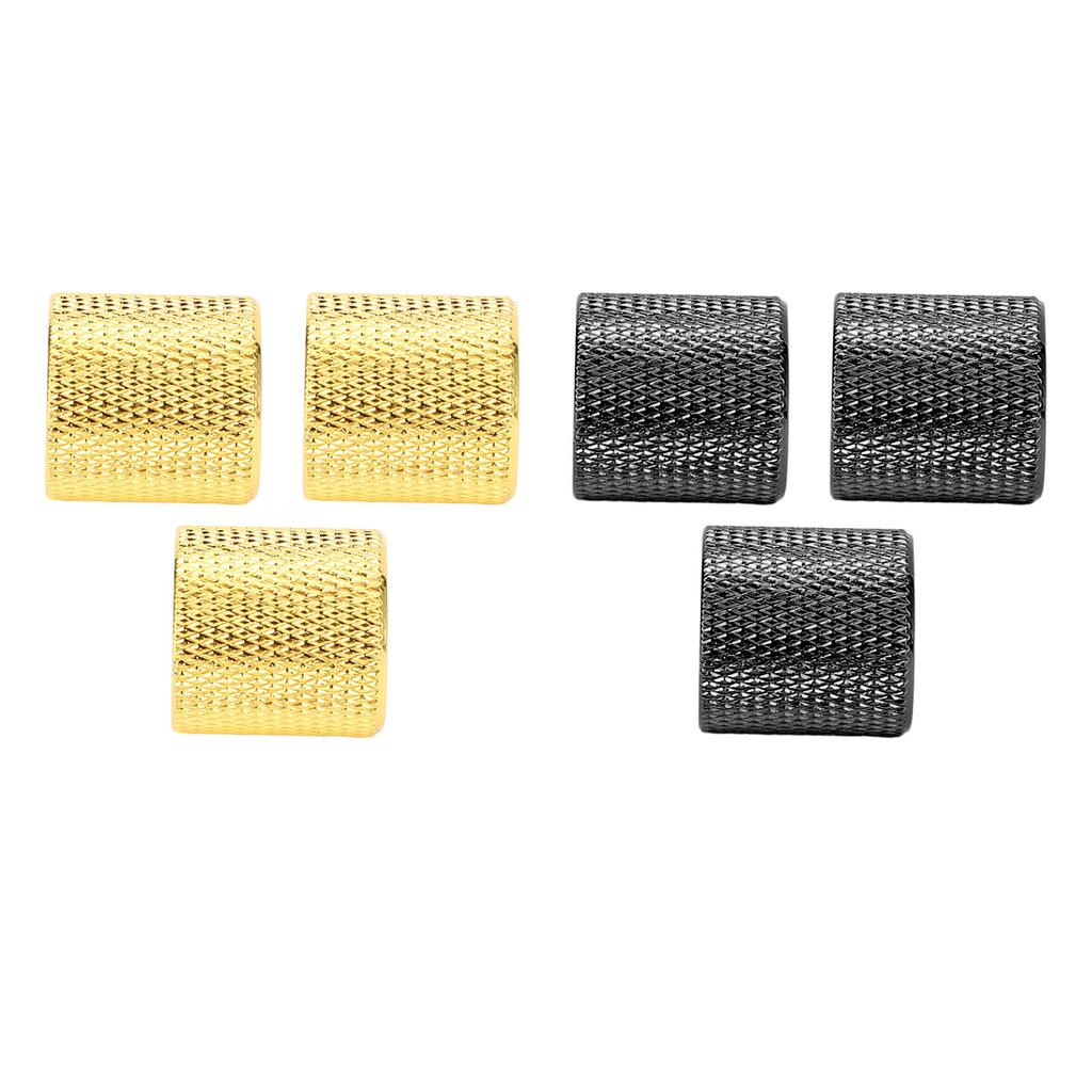3 stk. gitarvolum-toneknapp metall elektronisk kontrollknapp for LP-gitarer AB-potensiometre