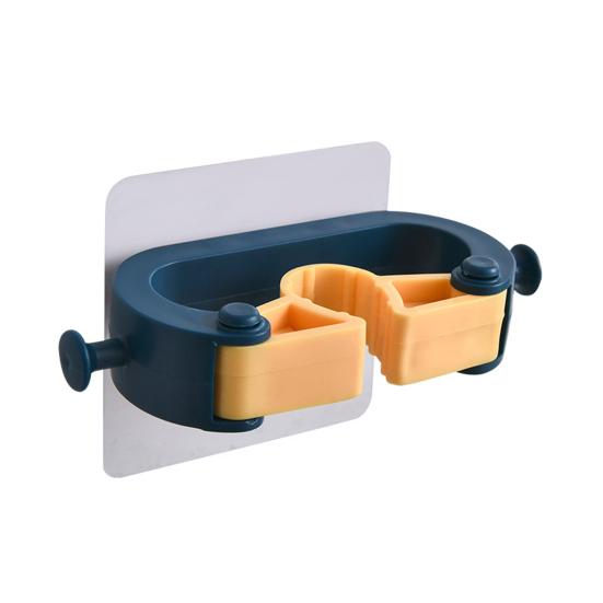 Wall Mounted Mop Organizer Broom Holder Strong Load-bearing Non-Slip Design Waterproof Mop Storage Rack Broom Hanger Hook