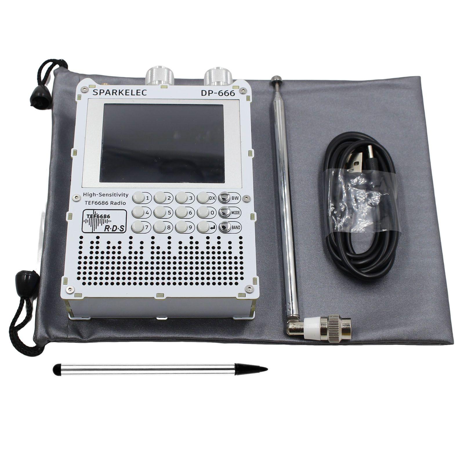 

New DP-666 TEF6686 Radio High Sensitivity Full Band FM AM LW MW SW Shortwave ESP32 RDS 2.8 inch IPS LCD 5000mAh