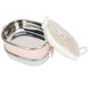 Round Shape Stainless Steel Lunch Box Stackable Design Thermal Food Container  For Office