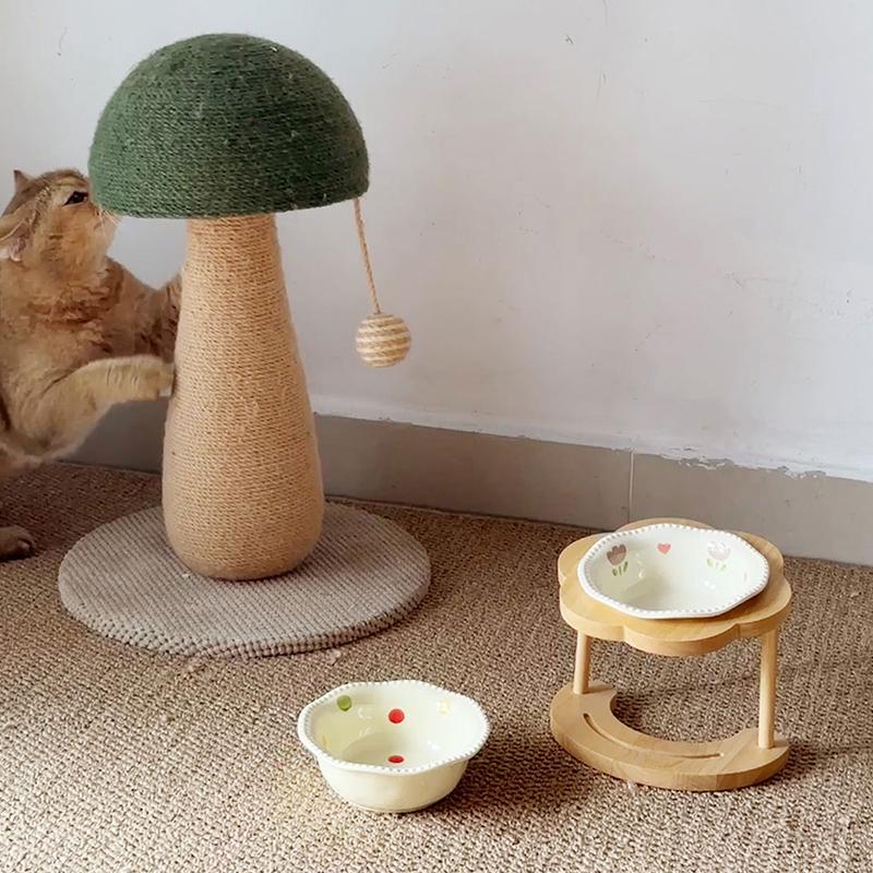 Ceramic Pet Cat Bowl Pet Drinking Water Feeding Bowl Ceramics Cat Food Dog Food Utensils Cat Dog Pet Supplies Accessories