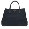 Used Longchamp Handbag Rozo canvas/leather Navy