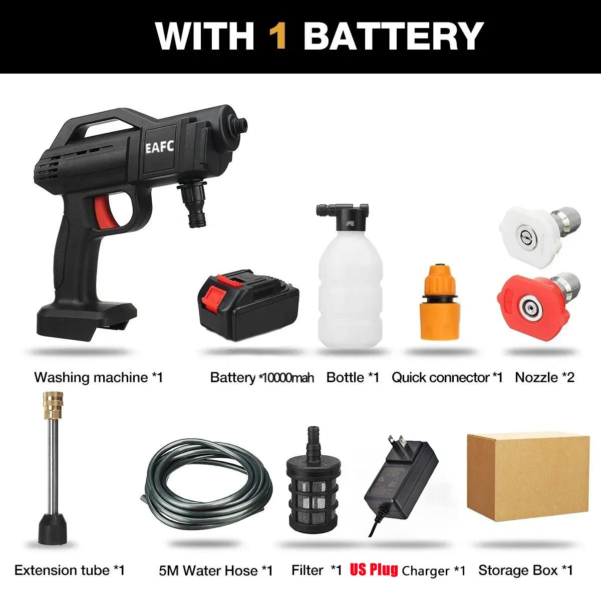 

50 бар портативная беспроводная мойка высокого давления для автомобиля очиститель для автомобиля водяной пистолет беспроводной высокого давления для аккумулятора Makita