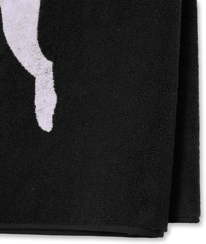 Y6216 Puma Bath Towel, Pool, Beach, Training, Black, 50x100 cm