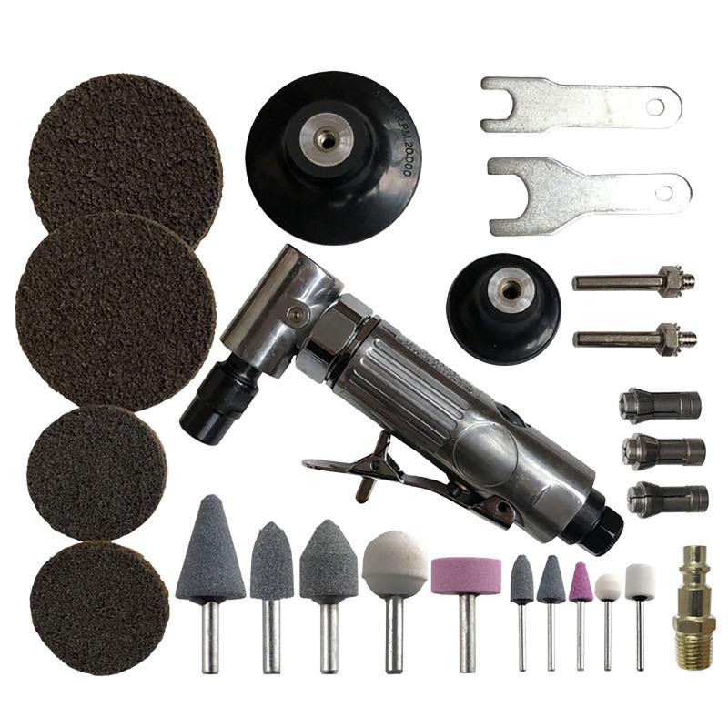 Buy 25 Pcs Air Angle Die Grinder Tool Kit 1/4" 90psi 20000rmp 90
