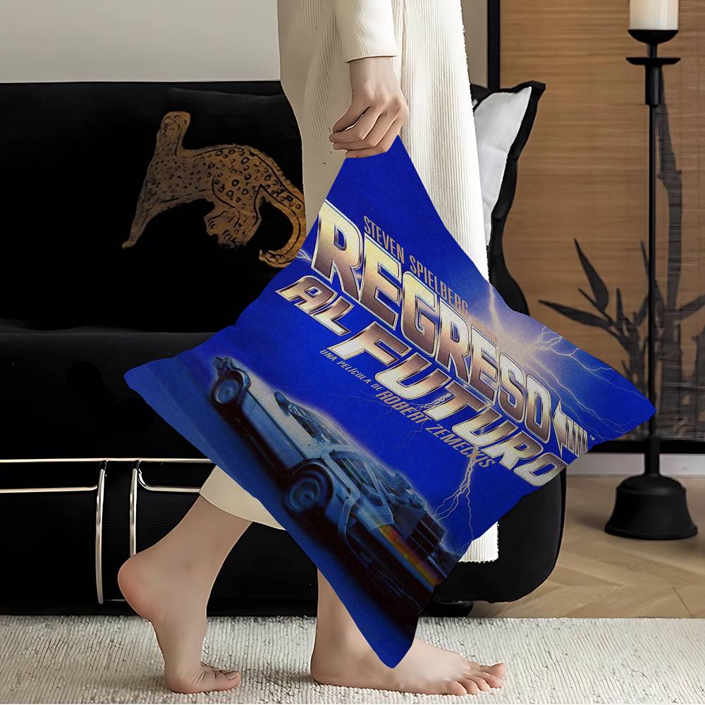Movie Back To The Future Trilogy Cushion Cover Pillow Cover Decor Pillowcase Printed Cushion Case for Couch