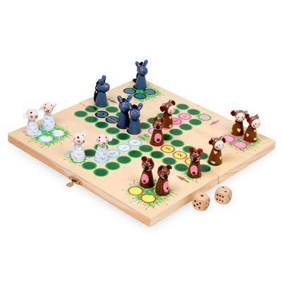 Jeu de société - LEGLER - Petits chevaux version animaux de la ferme - Enfant - Mixte - Jeu de plateau