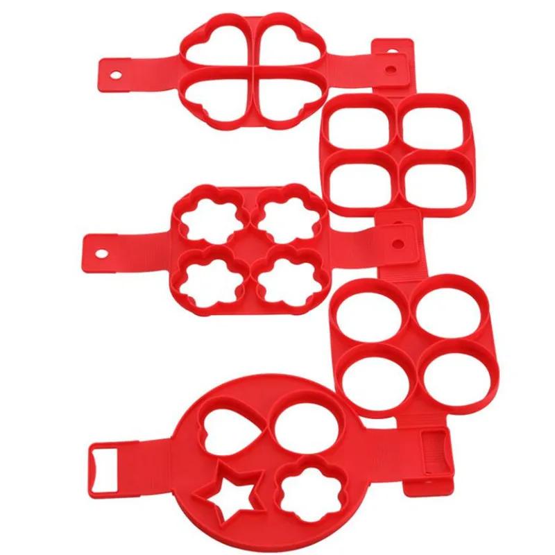 Stampo per Frittelle d'Uovo Anello per Pancake in Silicone Antiaderente Cuoci Uova Formatore per Uova Fritte Stampini per Omelette Accessori per la Cottura in Cucina