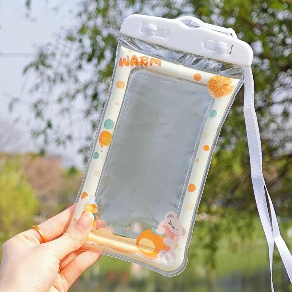 Touch Screen Compatible Waterproof Phone Bag Transparent Airbag Protection Phone Protection Sleeve Dust Seal Cartoon