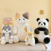 Lazy Series Sleeps With Soothing Dolls, Small Yellow Dogs, Big Throw Pillows, The Same Three-Flower Cat Husky Shiba Inu Doll