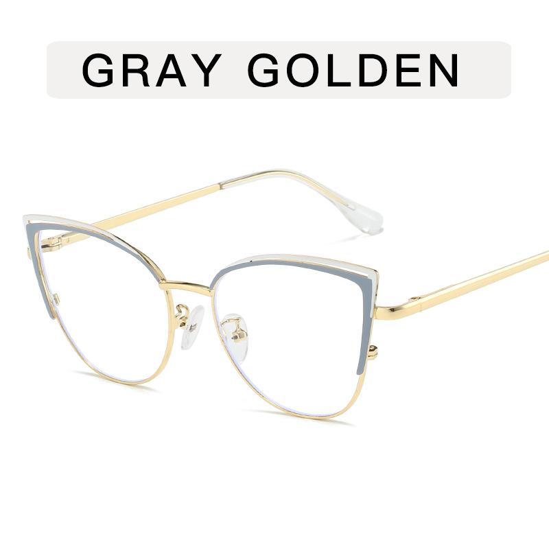 Cat Eye Shape Woman's Eyeglasses European American Stylish Women's Glasses Blue Light Blocking Eyeglass Frame