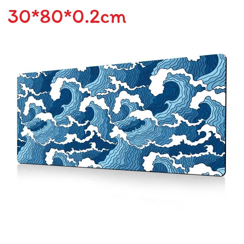 Ofis Masası Konforu İçin Kaymaz Yüzeyli Soyut Akışkan Büyük Mouse Pad