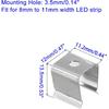 Rope Light Mounting Clips 50Pcs Wall Channel Mounting Holder Accessories for 8mm To 11mm Waterproof LED Strip Stainless Steel