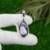 Wedding Gift For Her 925 Silver Natural Chevron Amethyst Gemstone Pendant